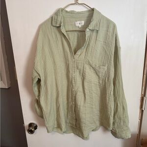 Lou & Grey Sage Green Blouse